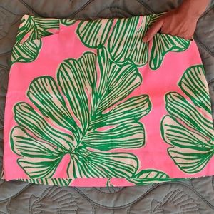 Lilly Pulitzer Pink and Green Midi Skirt